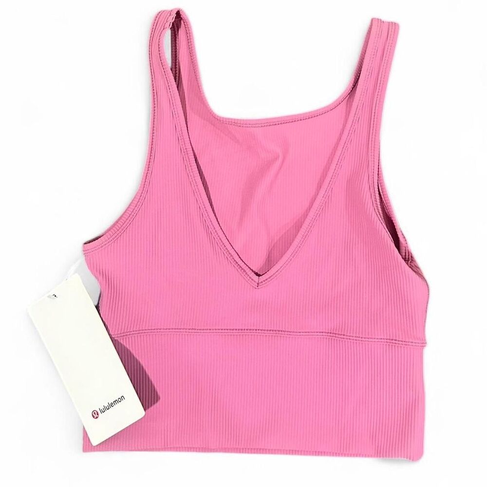 Lululemon Power Pivot Tank Top Pink Womens Size 4 Reversible NWT - Picture 2 of 3